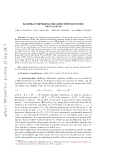 Bayesian Filtering for ODEs with Bounded Derivatives