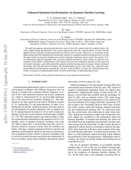 Enhanced Quantum Synchronization via Quantum Machine Learning
