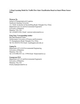 A Deep Learning Model for Traffic Flow State Classification Based on
  Smart Phone Sensor Data