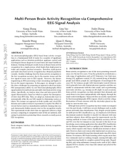 Multi-Person Brain Activity Recognition via Comprehensive EEG Signal
  Analysis