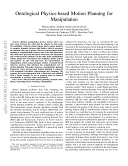 Ontological Physics-based Motion Planning for Manipulation