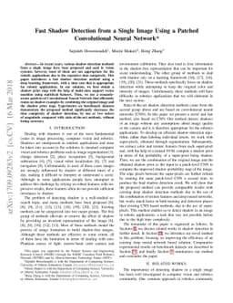 Fast Shadow Detection from a Single Image Using a Patched Convolutional
  Neural Network