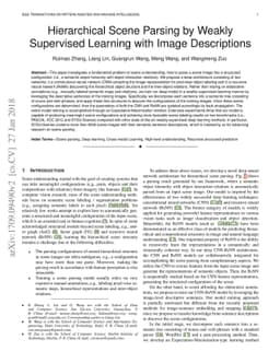 Hierarchical Scene Parsing by Weakly Supervised Learning with Image
  Descriptions