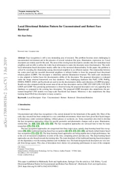 Local Directional Relation Pattern for Unconstrained and Robust Face
  Retrieval