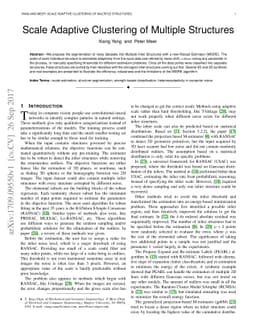 Scale Adaptive Clustering of Multiple Structures