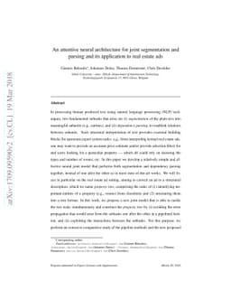 An attentive neural architecture for joint segmentation and parsing and
  its application to real estate ads