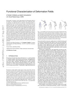 Functional Characterization of Deformation Fields