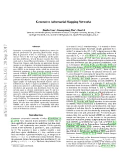 Generative Adversarial Mapping Networks