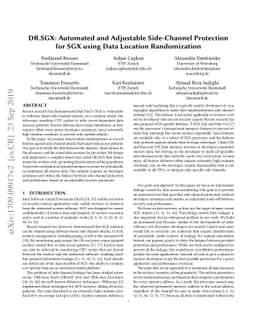 DR.SGX: Hardening SGX Enclaves against Cache Attacks with Data Location
  Randomization
