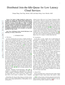 Distributed Join-the-Idle-Queue for Low Latency Cloud Services