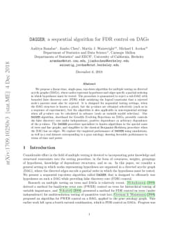 DAGGER: A sequential algorithm for FDR control on DAGs
