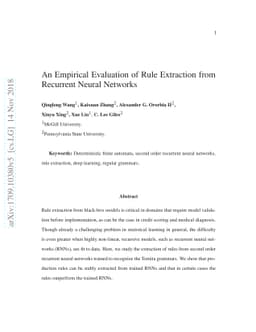 An Empirical Evaluation of Rule Extraction from Recurrent Neural
  Networks