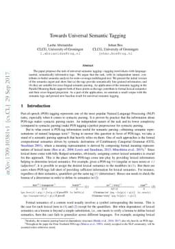Towards Universal Semantic Tagging