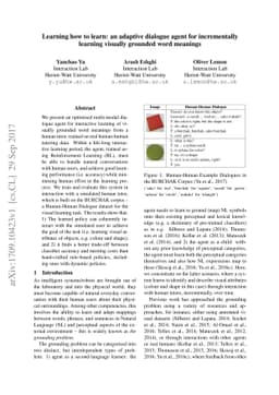 Learning how to learn: an adaptive dialogue agent for incrementally
  learning visually grounded word meanings