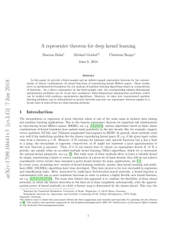 A representer theorem for deep kernel learning