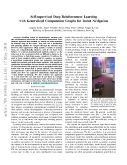 Self-supervised Deep Reinforcement Learning with Generalized Computation
  Graphs for Robot Navigation