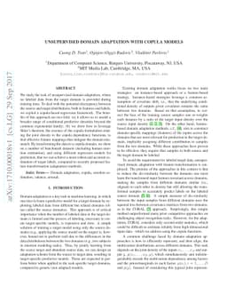 Unsupervised Domain Adaptation with Copula Models
