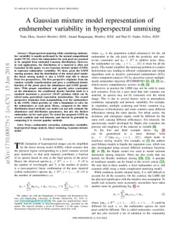 A Gaussian mixture model representation of endmember variability in
  hyperspectral unmixing