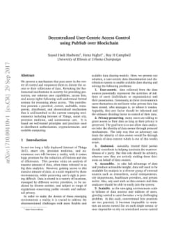 Decentralized User-Centric Access Control using PubSub over Blockchain