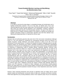 Toward Scalable Machine Learning and Data Mining: the Bioinformatics
  Case