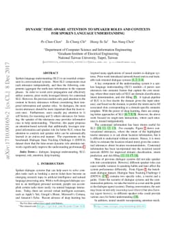 Dynamic Time-Aware Attention to Speaker Roles and Contexts for Spoken
  Language Understanding