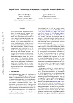 Bag-of-Vector Embeddings of Dependency Graphs for Semantic Induction