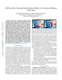 SE3-Pose-Nets: Structured Deep Dynamics Models for Visuomotor Planning
  and Control