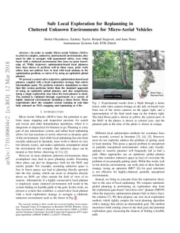 Safe Local Exploration for Replanning in Cluttered Unknown Environments
  for Micro-Aerial Vehicles