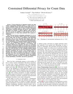 Constrained Differential Privacy for Count Data