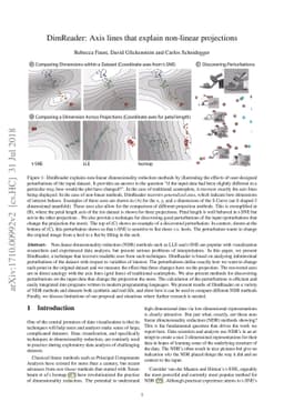 DimReader: Axis lines that explain non-linear projections