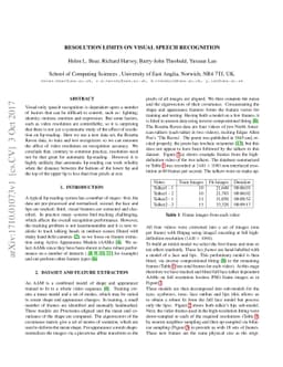 Resolution limits on visual speech recognition