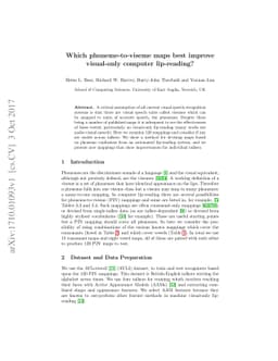 Which phoneme-to-viseme maps best improve visual-only computer
  lip-reading?