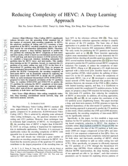 Reducing Complexity of HEVC: A Deep Learning Approach