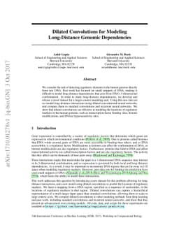 Dilated Convolutions for Modeling Long-Distance Genomic Dependencies