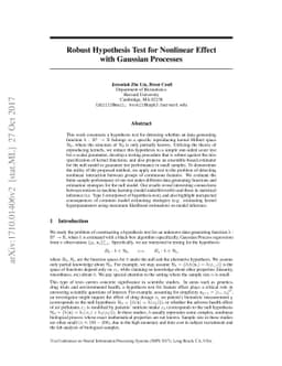 Robust Hypothesis Test for Nonlinear Effect with Gaussian Processes