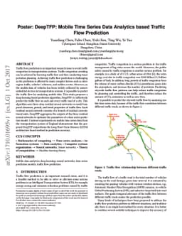 DeepTFP: Mobile Time Series Data Analytics based Traffic Flow Prediction