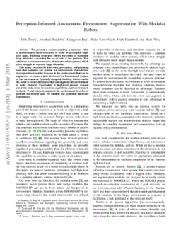 Perception-Informed Autonomous Environment Augmentation With Modular
  Robots