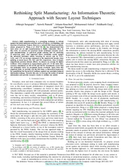 Rethinking Split Manufacturing: An Information-Theoretic Approach with
  Secure Layout Techniques
