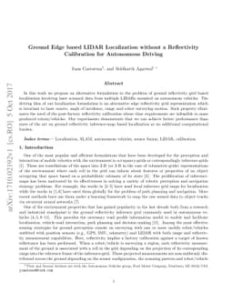 Ground Edge based LIDAR Localization without a Reflectivity Calibration
  for Autonomous Driving