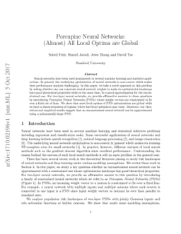 Porcupine Neural Networks: (Almost) All Local Optima are Global