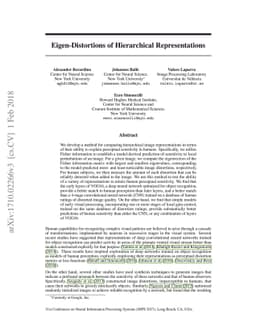 Eigen-Distortions of Hierarchical Representations
