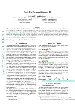 Czech Text Document Corpus v 2.0