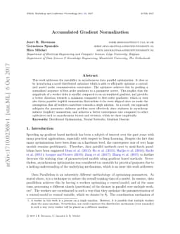 Accumulated Gradient Normalization