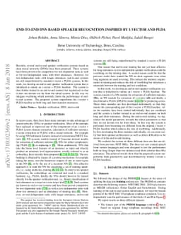 End-to-end DNN Based Speaker Recognition Inspired by i-vector and PLDA