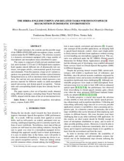 The DIRHA-English corpus and related tasks for distant-speech
  recognition in domestic environments
