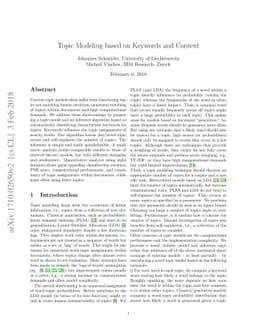 Topic Modeling based on Keywords and Context