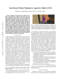 Search-based Motion Planning for Aggressive Flight in SE(3)