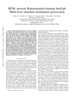 RUM: network Representation learning throUgh Multi-level structural
  information preservation