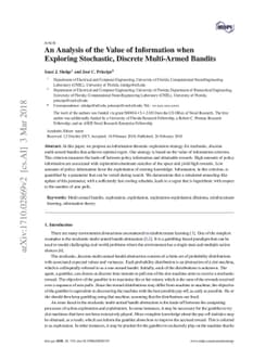 An Analysis of the Value of Information when Exploring Stochastic,
  Discrete Multi-Armed Bandits