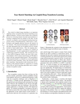 Face Sketch Matching via Coupled Deep Transform Learning